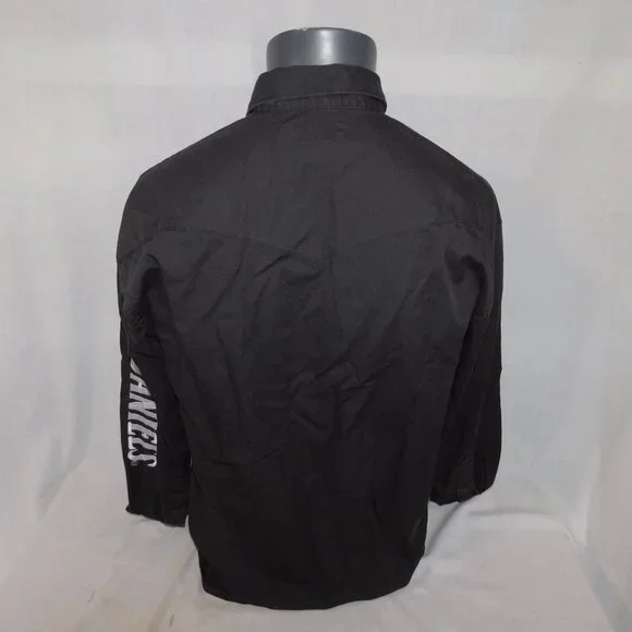 Wrangler Jack Daniel's Men's M Black Embroidered Western Rodeo Long Sleeve shirt - Picture 7 of 7